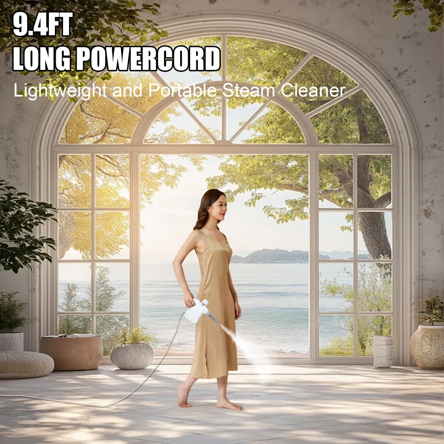 Roaaee Handheld Steam Cleaner, Multi-Purpose Portable Steamer for Home