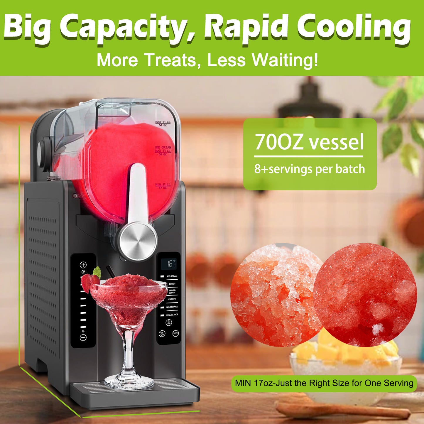 Roaaee Slushie Machine, Frozen Drink Maker & Ice Cream Maker (SBL-2408b)