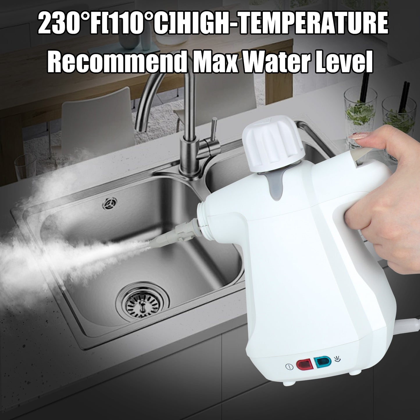 Roaaee Handheld Steam Cleaner, Multi-Purpose Portable Steamer for Home