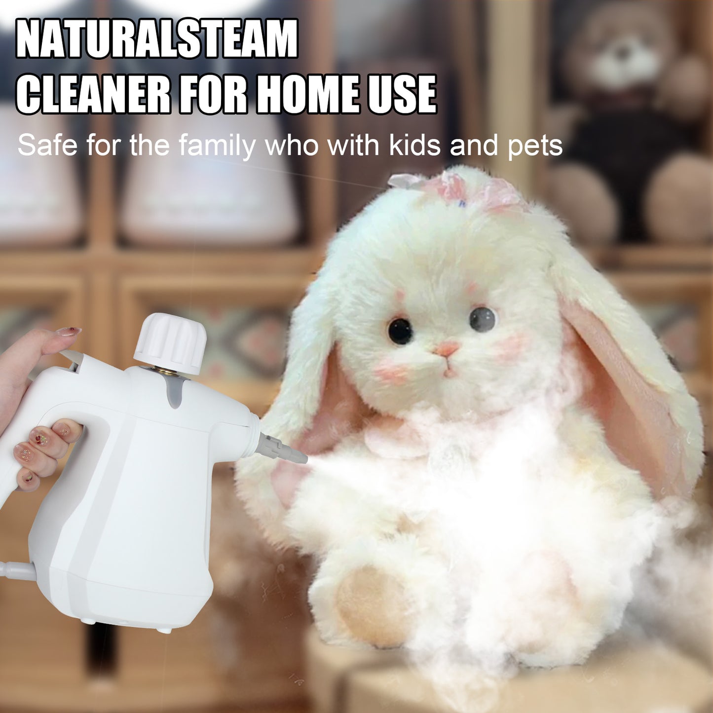 Roaaee Handheld Steam Cleaner, Multi-Purpose Portable Steamer for Home