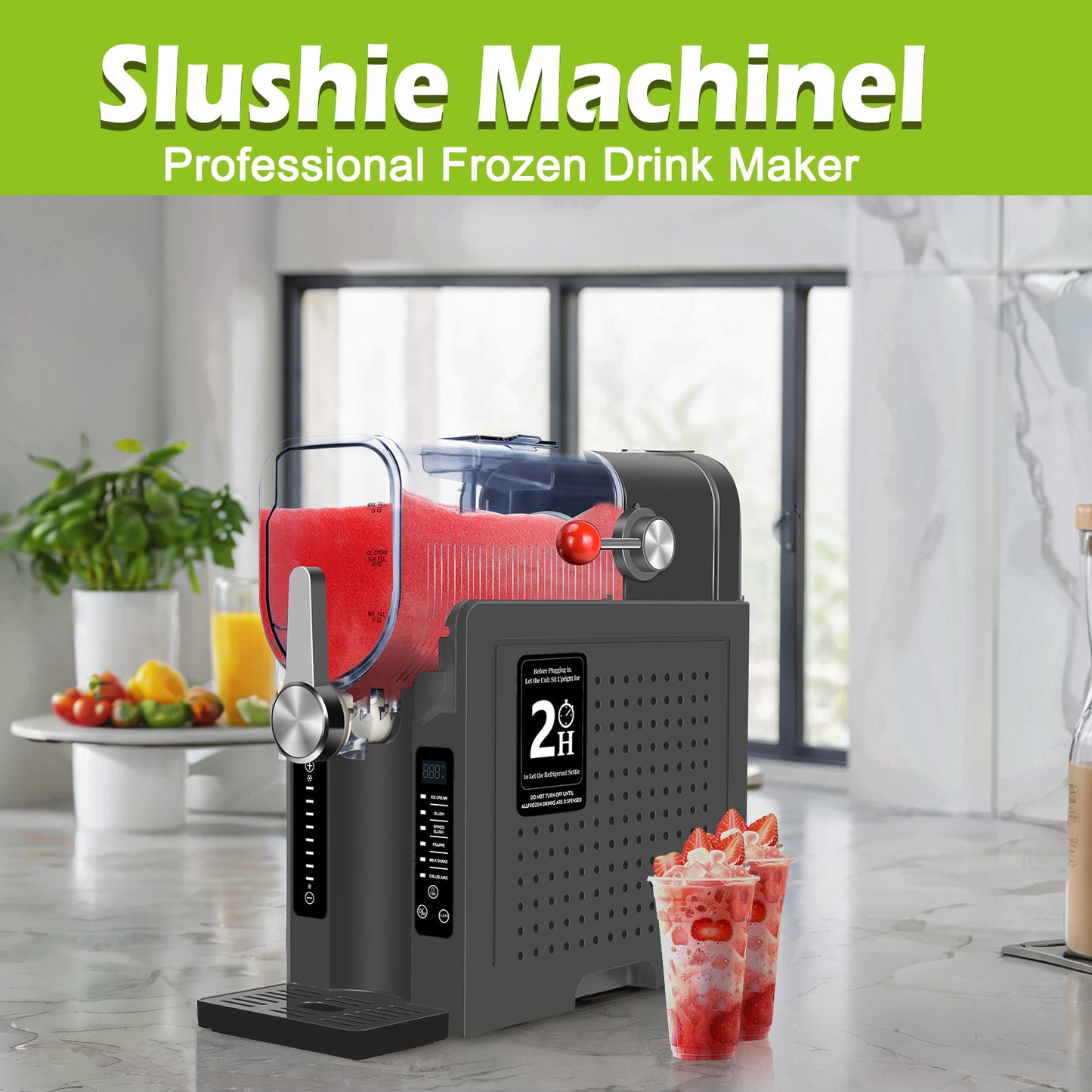 Roaaee Slushie Machine, Frozen Drink Maker & Ice Cream Maker (SBL-2408b)